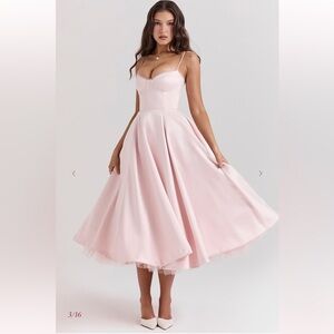 HOUSE OF CB "Mademoiselle" Ballerina Pink Midi Dress NWOT
